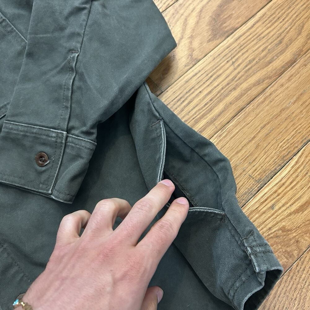 Vintage Filson Duck Canvas Cargo Field Military Button Up Shirt Jacket Medium - Picture 4 of 7